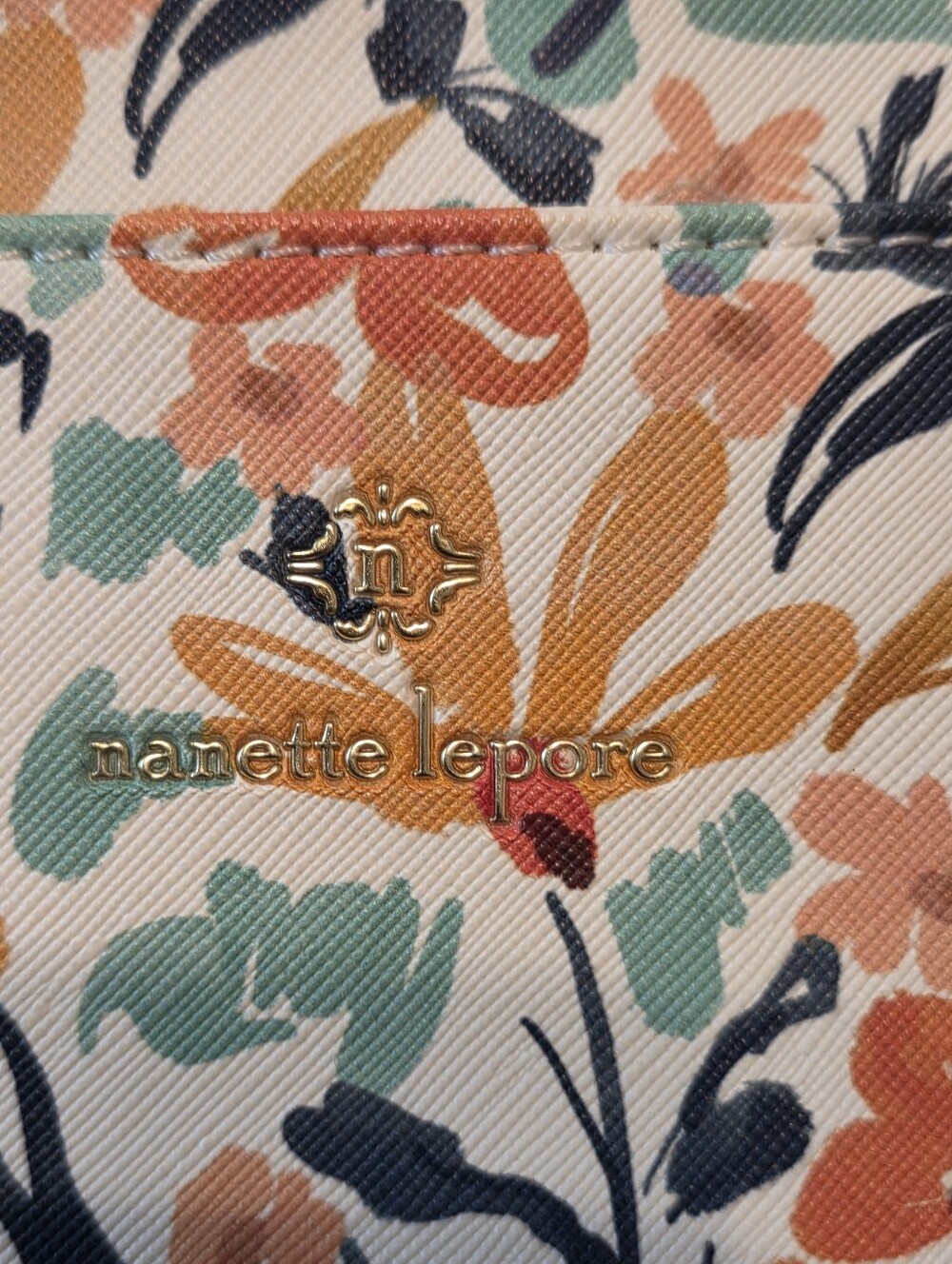 nanette lepore Floral Crossbody in Multi Color with Tan Strap - Picture 5 of 6